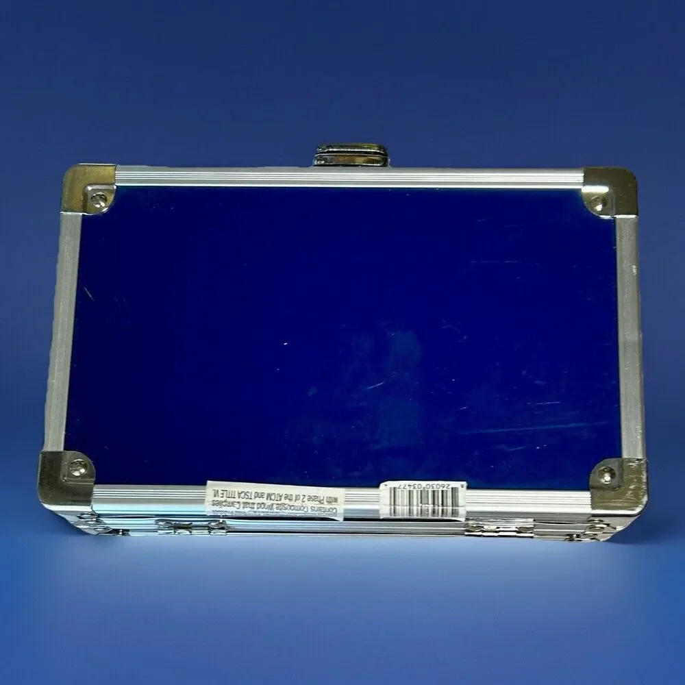 Vaultz Storage Case 3D Shark Design Aluminum Carrying Blue Box No Key